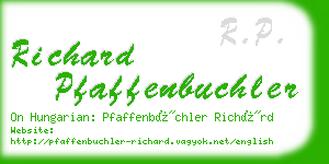 richard pfaffenbuchler business card